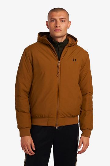Fred Perry Pehmustettu Hupullinen Brentham Miesten Takki Camel | FI 1829YXFU